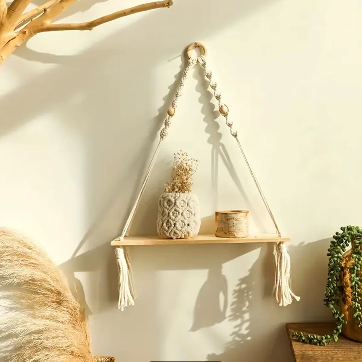 Hanging Boho Shelf Decor
