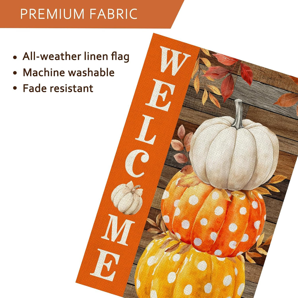 Cutesy Fall Welcome Flag