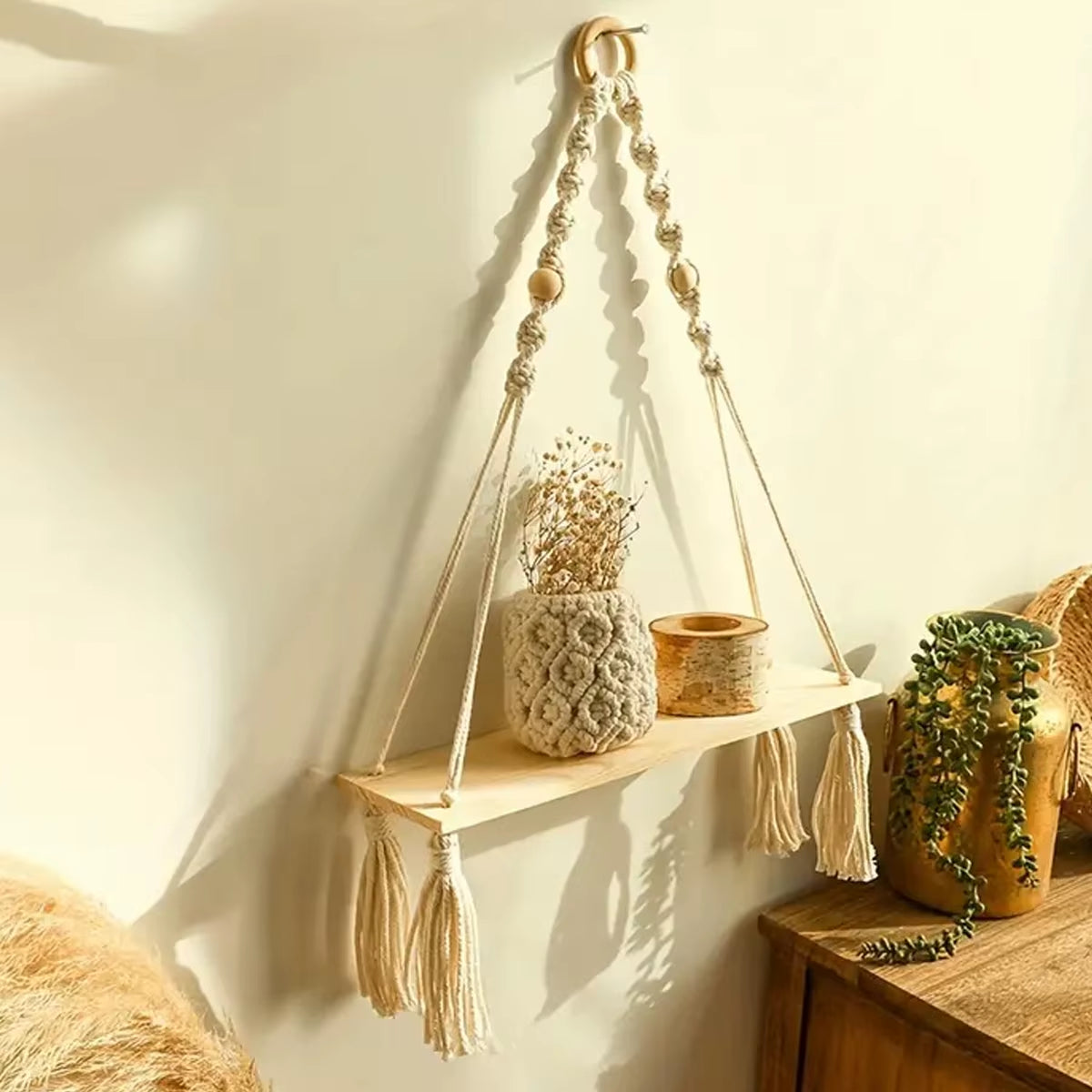 Hanging Boho Shelf Decor