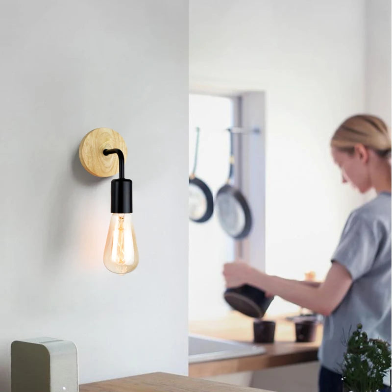 Wall Lamp E27 110V 220V Vintage Sconce Wall Light Fixture Dining Living Room Bedroom Bedside Retro Lamp Industrial Decoration