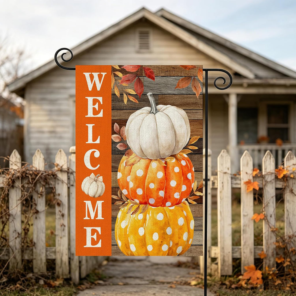 Cutesy Fall Welcome Flag