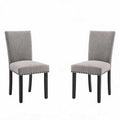 Set of 2 Upholstered Fabric Padded Dining Chairs 