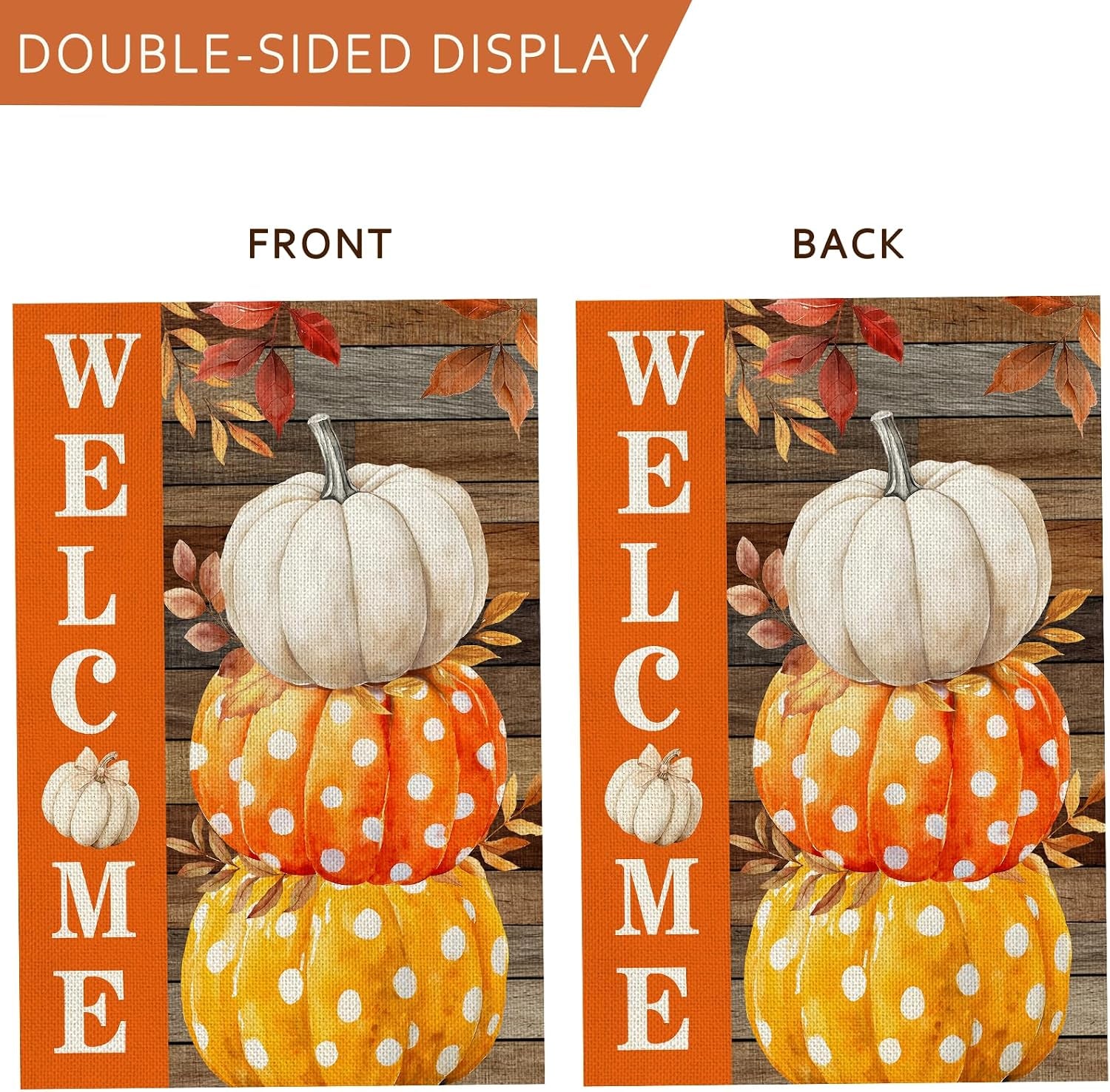 Cutesy Fall Welcome Flag