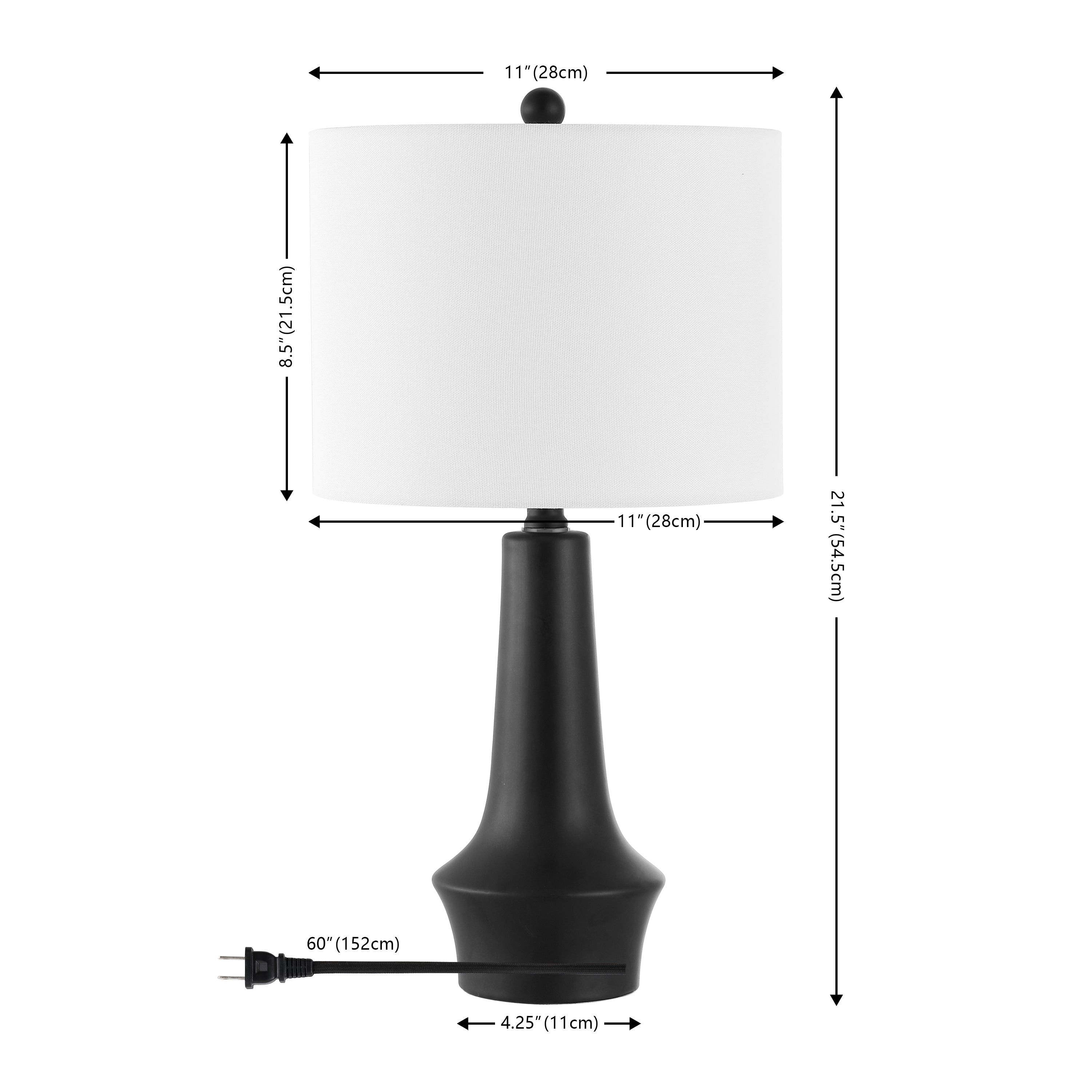 Home Lighting Collection Solyn 22" Modern & Contemporary Table Lamp - 11" W X 11" D X 22" H