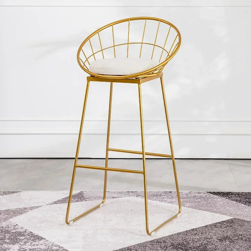 Nordic Style Metal Bar Stool Modern Luxury High Seating Home Designer Kitchen Sillas Para Comedor Restaurant Furniture