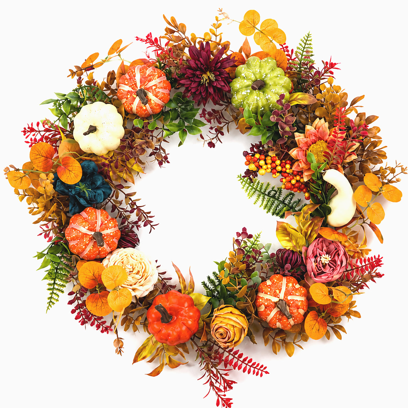 Fall Pumpkin Wreath Decoration