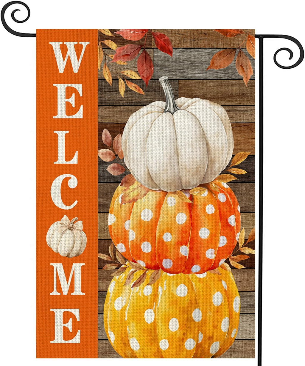 Cutesy Fall Welcome Flag
