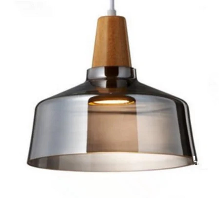 Nordic Glass Pendant Lamp Led Wood Lighting Fixture Aisle Loft Indoor Bar Deco Modern America Retro Vintage Living Bedroom Light